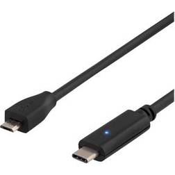 Deltaco 2.0 USB C - USB Micro-B M-M 0.5m