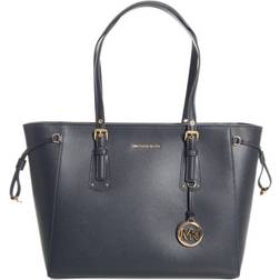 Michael Kors Voyager Medium Crossgrain Leather Tote Bag - Admiral