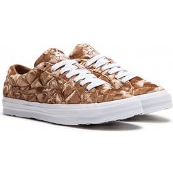 Converse One Star Ox Golf le Fleur TTC Quilted Velvet Brown