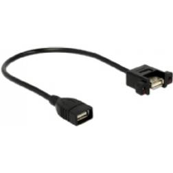 DeLock USB A - USB A (panel) M-F 2.0 0.2m