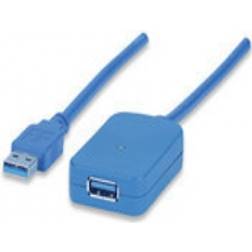 Manhattan SuperSpeed USB A - USB A M-F 3.0 5m