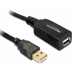 DeLock Active USB A - USB A M-F 2.0 15m