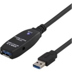 Deltaco Prime Active USB A - USB A M-F 3.0 3m