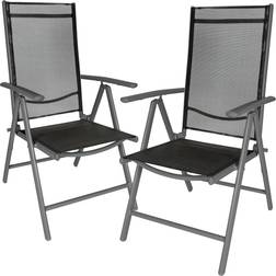 tectake Klapstol i aluminium 2 stk. Havestol