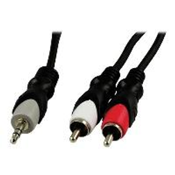 Deltaco 3.5 mm - 2RCA M-M 3m