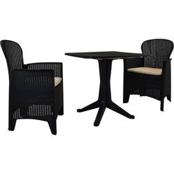 vidaXL 276161 Caféset, 1 Bord inkl. 2 Stolar