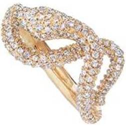 Ole Lynggaard Snakes Small Ring - Gold/Diamonds