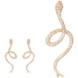 Ole Lynggaard Snakes Earrings - Gold/Diamonds