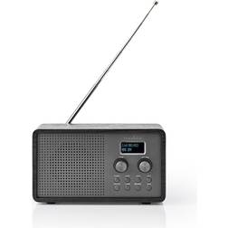 Nedis DAB+ Radio 1.3 Inch Mustavalkoinen Näyttö