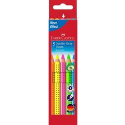 Faber-Castell Jumbo Grip Neon Colour Pencil 5pcs