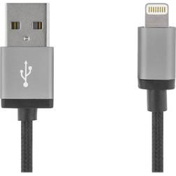 Deltaco Braided USB A-Lightning 2m