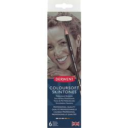 Derwent Coloursoft Skintones Pencil Metal Tin 6 Count