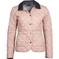 Barbour Deveron Quilted Jacket - Pale Pink/White