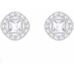 Swarovski Angelic Square Earrings - Silver/White