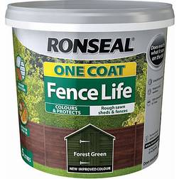 Ronseal One Coat Fence Life Wood Paint Forest Green 5L