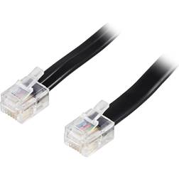Deltaco Flat RJ12-RJ12 5m