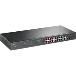 TP-Link TL-SL1218MP 16 Port 10/100Mbps + 2 Ports + 2 Combo Gigabit SFP Montabile Su Rack