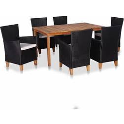 vidaXL 44101 Ensemble repas de patio, 1 Table incluse 6 Chaises