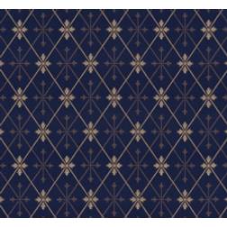 Lim & Handtryck Skogshyddan - Blue/Gold (x111-42)