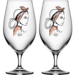 Kosta Boda All About You Near You Beer Glass 40cl 2pcs