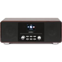 Reflexion HRA19INT/BK Radio Internet da tavolo DAB+, FM, Internet AUX, Bluetooth CD, Nero