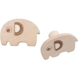 Sebra Fanto the Elephant Wooden Wall Hooks 2 pcs