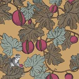 Cole & Son Frutto Proibito Wallpaper Fornasetti Collection Roll Blue Magenta on Gold 114/25049