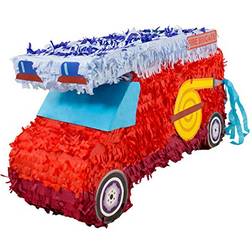 Folat Pinata and Pinata Sticks Fire Engine Red