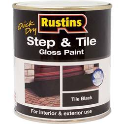 Rustins Quick Dry Step & Tile Bodenfarbe Schwarz 0.25L