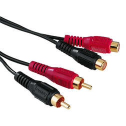 Hama 1 Star Gold 2RCA - 2RCA M-F 4m