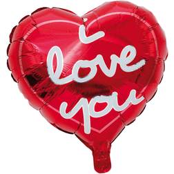 Hisab Joker Foil Ballon I Love You Red/White 6-pack