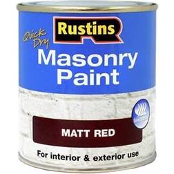 Rustins Quick Dry Masonry Concrete Paint Red 0.5L