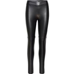 Wolford Estella Faux Leather Leggings - Black