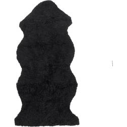 Skinnwille Curly Svart 60x135cm