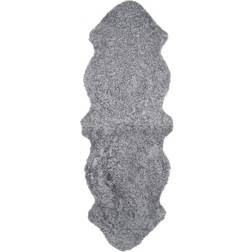 Skinnwille Curly Silver, Grå 60x180cm