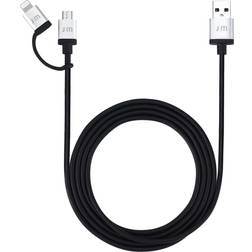 Just Mobile USB A-USB Micro B/Lightning M-F 1.5m