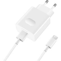 Huawei Caricabatteria Adattatore Fast Charger Originale Ap81 Cavo Usb-c Bianco