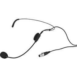 Monacor HSE-72 Spraakmicrofoon Headset Zendmethode:Kabelgebonden Incl. windkap Mini-XLR Kabelgebonden