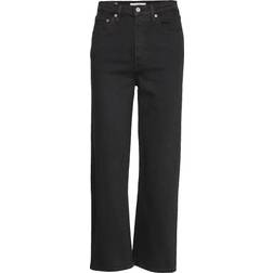 Levi's Ribcage Straight Ankle Jeans - Musta