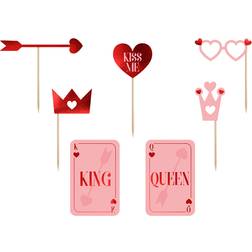 PartyDeco Photoprops Love Is In The Air Mix Red/Pink 7-pack