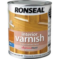 Ronseal Quick Dry Interior Varnish Wood Protection, Wood Paint Brown, Beige 0.25L