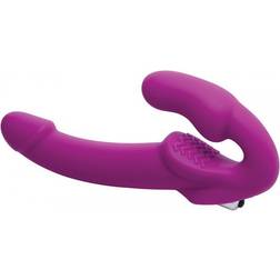 Strap-U Evoke Voorbinddildo met vibrator Paars