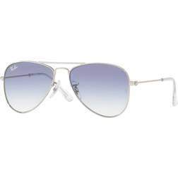 Ray-Ban Aviator Kids Plateado Montura Azul Lentes RJ9506S