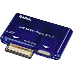 Hama Lecteur de cartes USB 2.0 Bleu