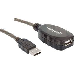 Manhattan Hi-Speed Active USB A - USB A M-F 2.0 32.8ft