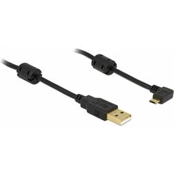 DeLock Ferrit USB A - USB Micro-B (angled) 2.0 1m