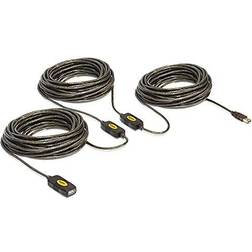 DeLock Active USB A - USB A M-F 2.0 30m