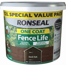 Ronseal One Coat Fence Life Vernice per Legno Marrone 12L