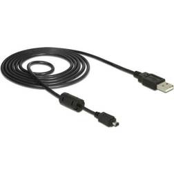 DeLock Ferrite 4 Pin USB A-USB Mini-B 2.0 1.5m