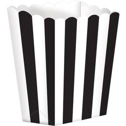 Amscan Popcorn Box Black/White 5-pack